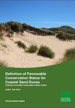 Cover image of the report: Definition of Favourable Conservation Status for Coastal Sand Dunes (RP2942)
